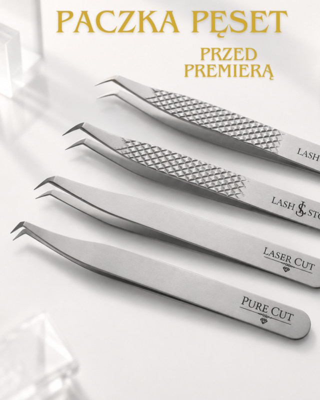 Paczka pęset przed premierą